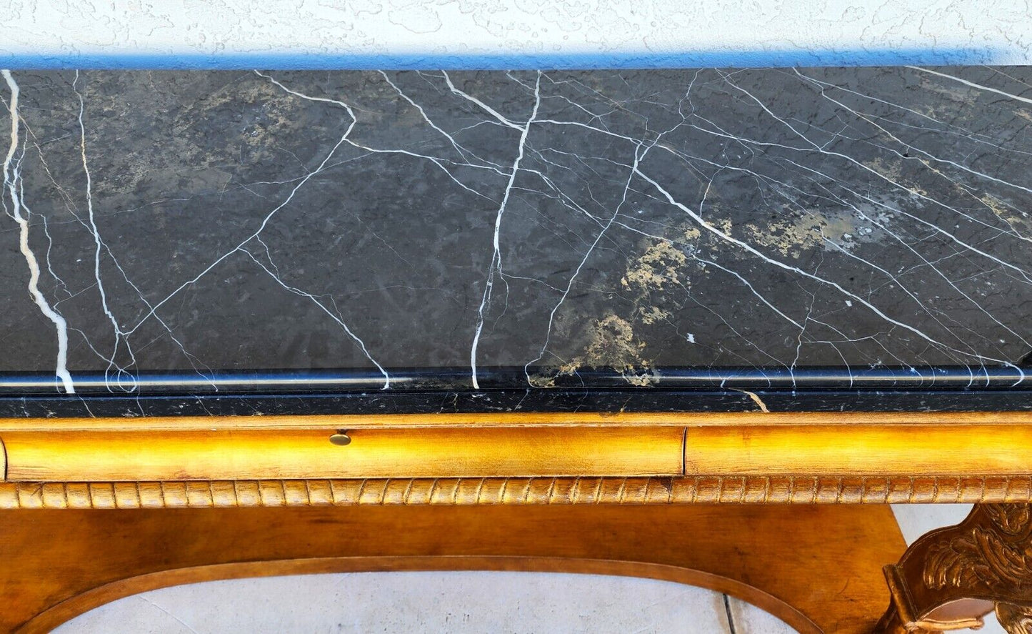 Console Table Marble & Giltwood Italian by HENREDON