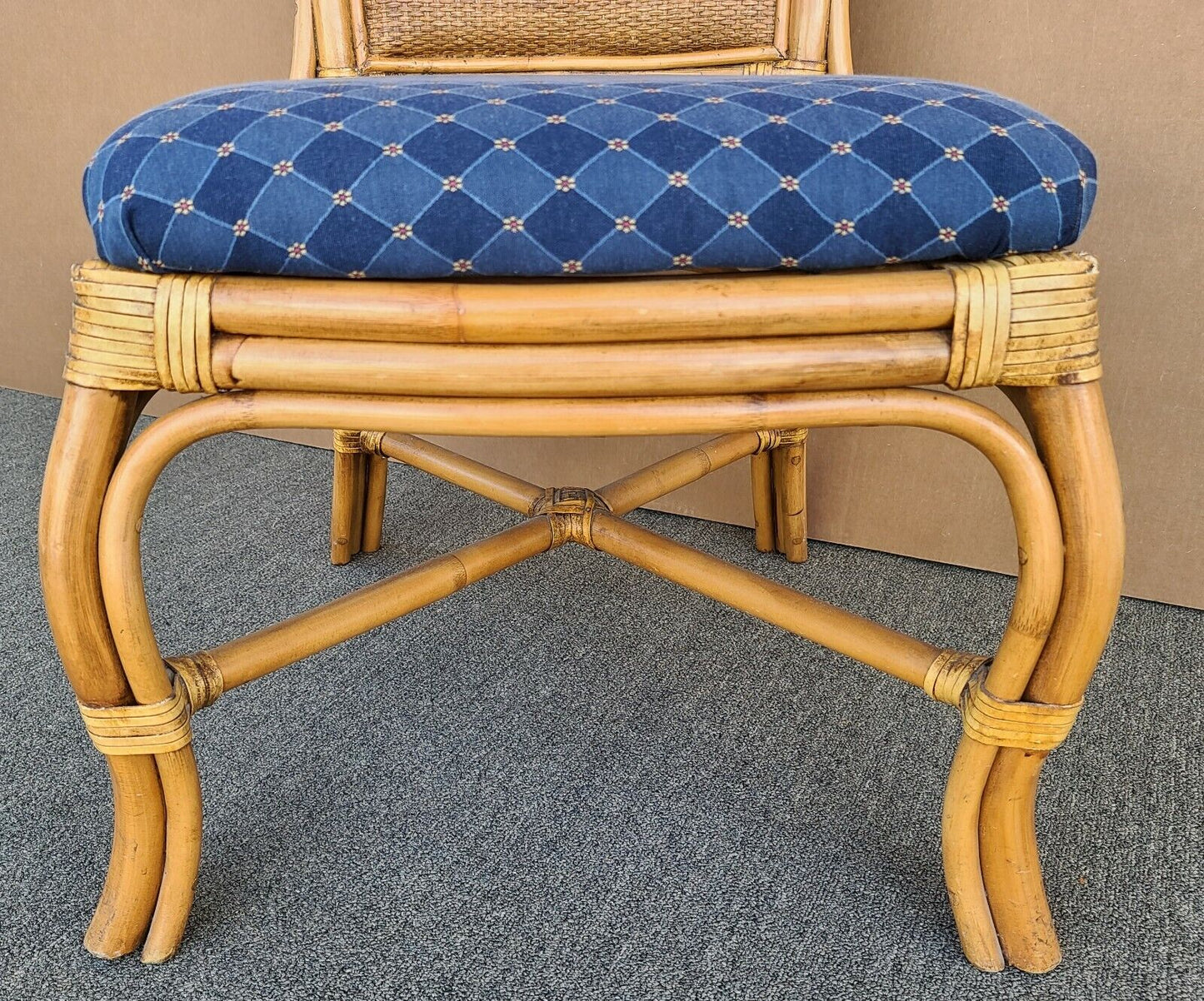 MCM BRAXTON CULLER Rattan Bentwood Bamboo Wicker Dining Desk Accent Chair