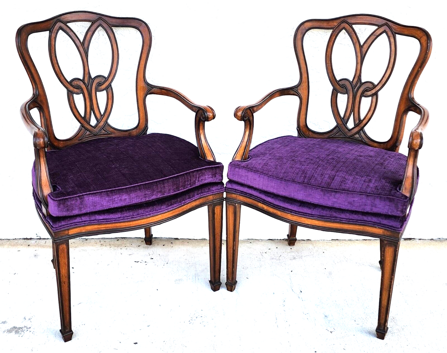 Vintage Regency Armchairs Dining Accent New Upholstery