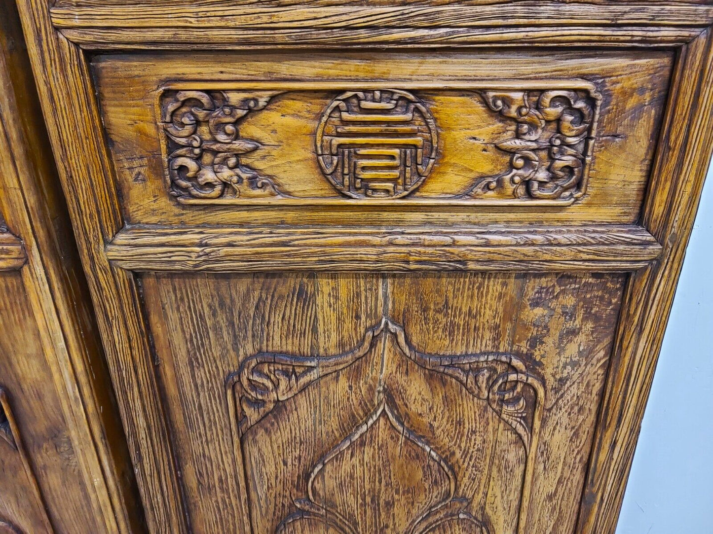 (4) 19th Century Chinese Fretwork Doors Screens Wall Panels 10 Foot