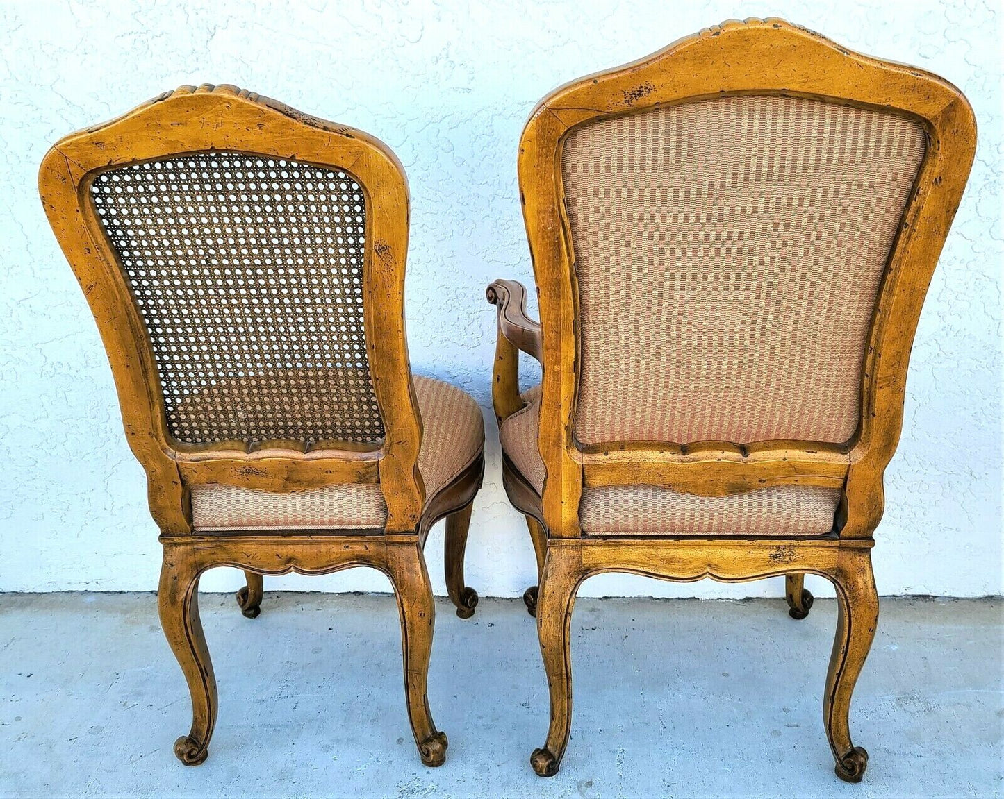 HENREDON French Provincial Cane Back Dining Chairs - Set of 6