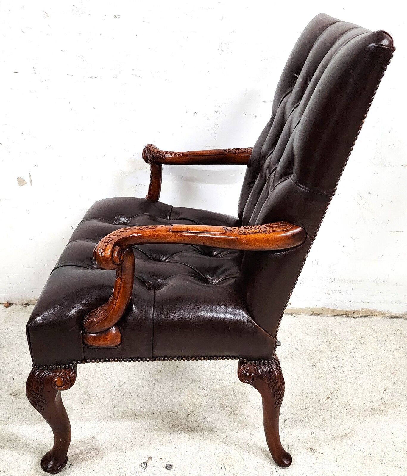 Leather Library Armchair by Theodore Alexander