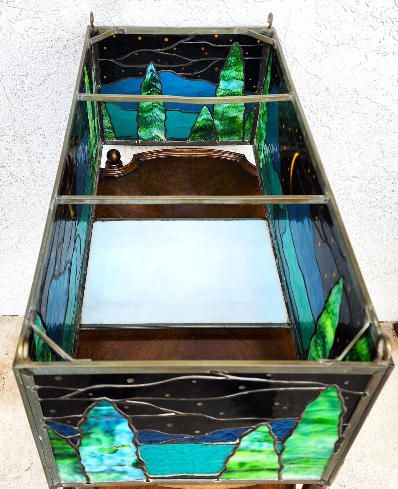 Stained Glass Hanging Ceiling Light Box