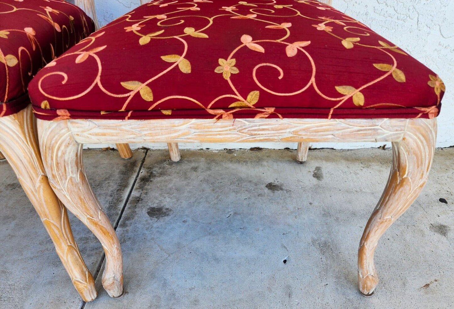 Faux Bois Dining Chairs Set of 6