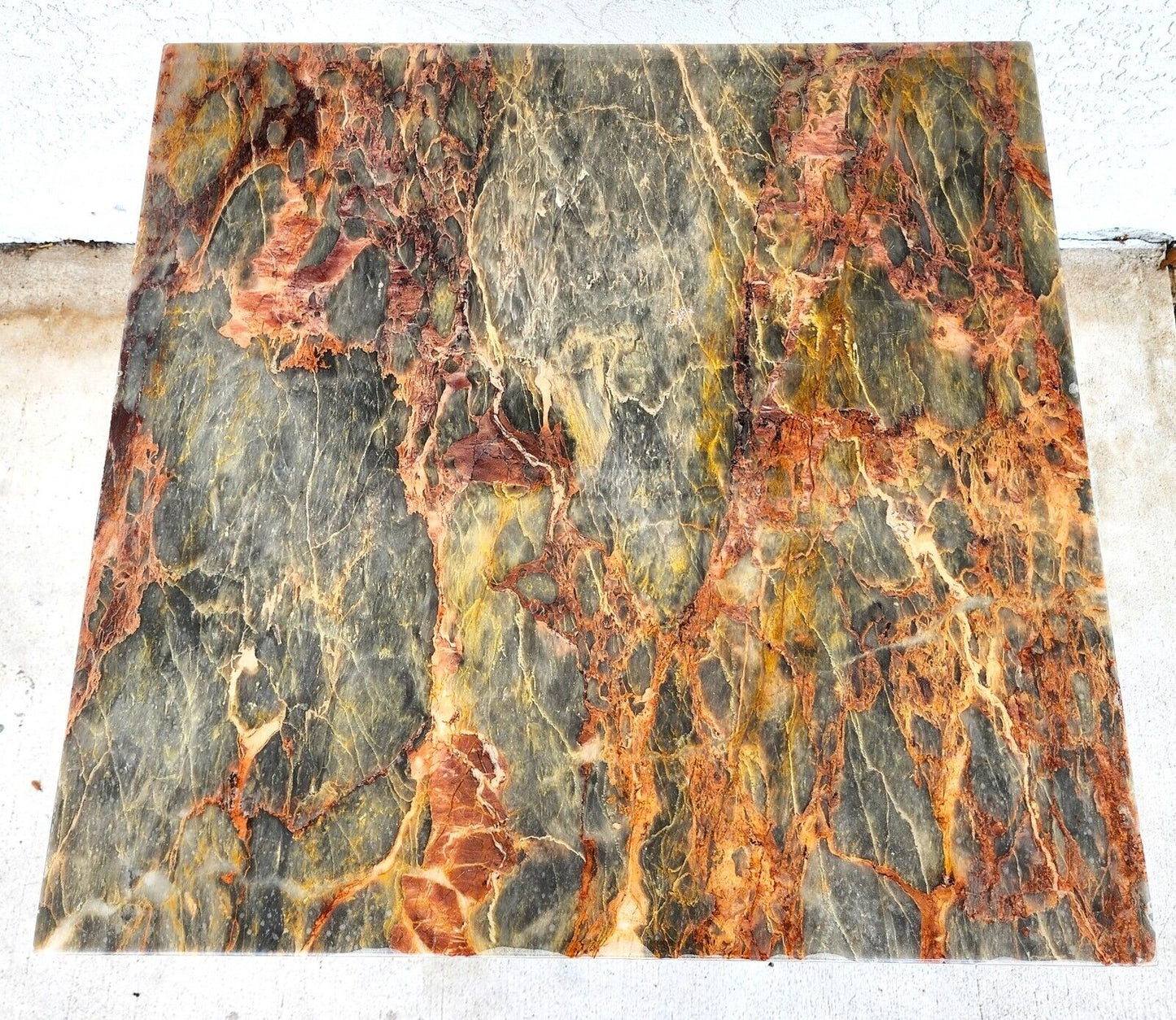 Marble Side End Accent Table Boho Vintage