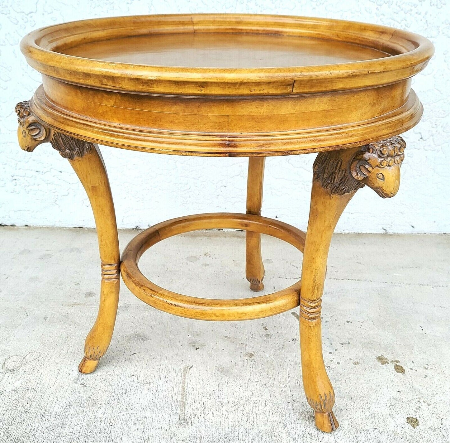 Gueridon Side Center Table with Rams Heads