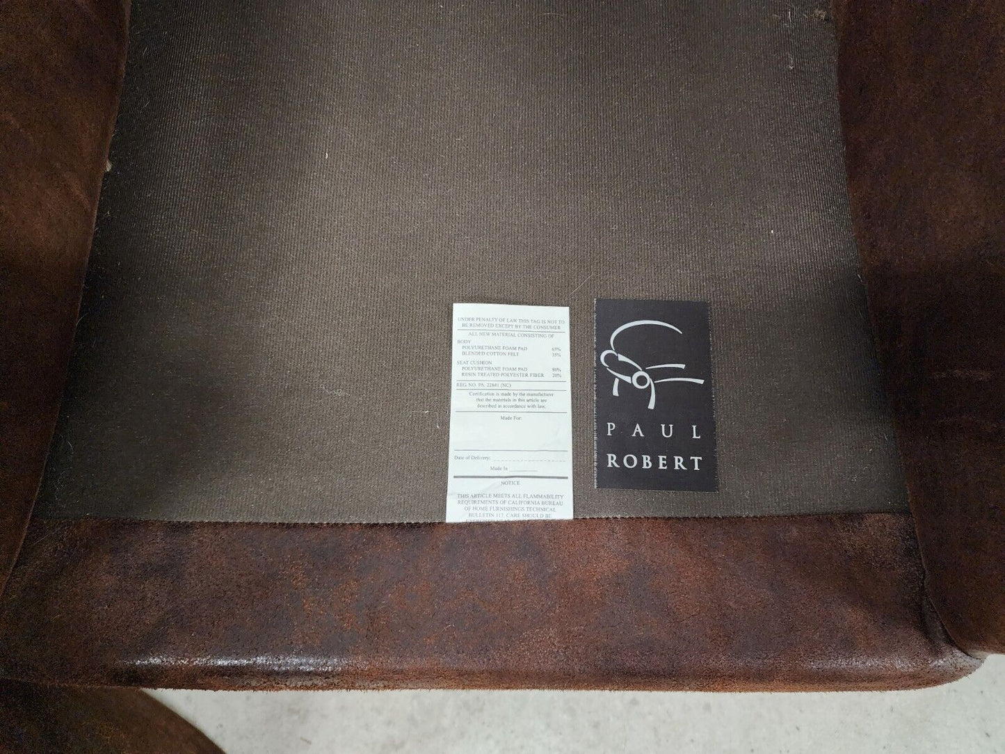 Leather Wingback Lounge Chair by PAUL ROBERT