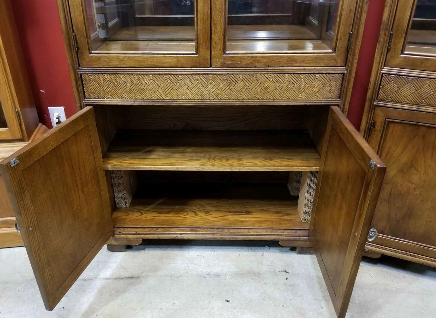 HENREDON VERA CRUZ Campaign Style Vitrine Display Case Buffet Cabinet