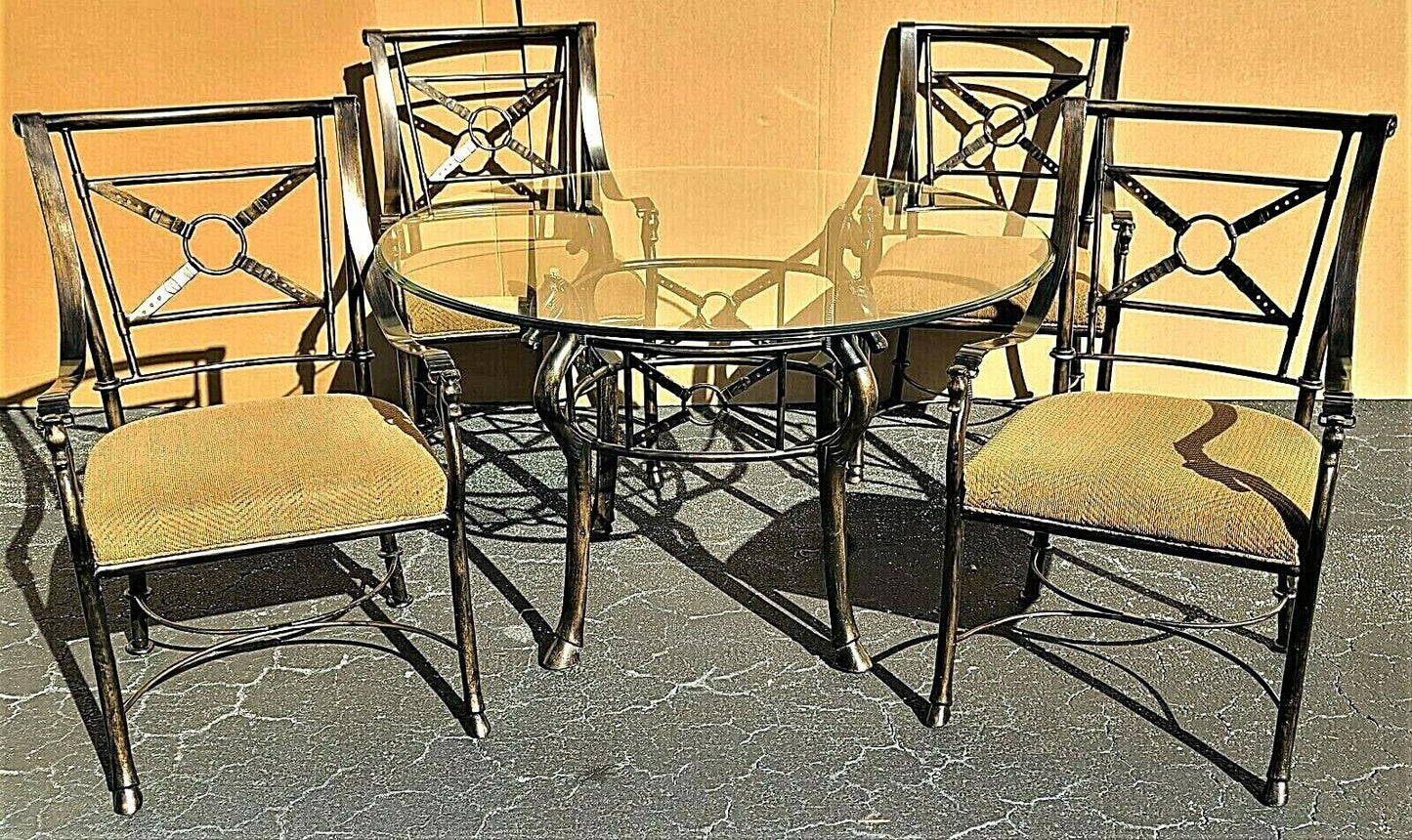 Jacques Adnet Hermes Dining Set Equestrian Horses