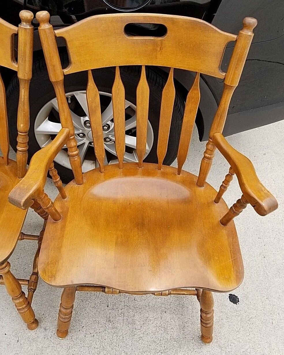 (1) Vintage S Bent Colonial Armchair Dining Chair Model 973 752 (Rare Style)
