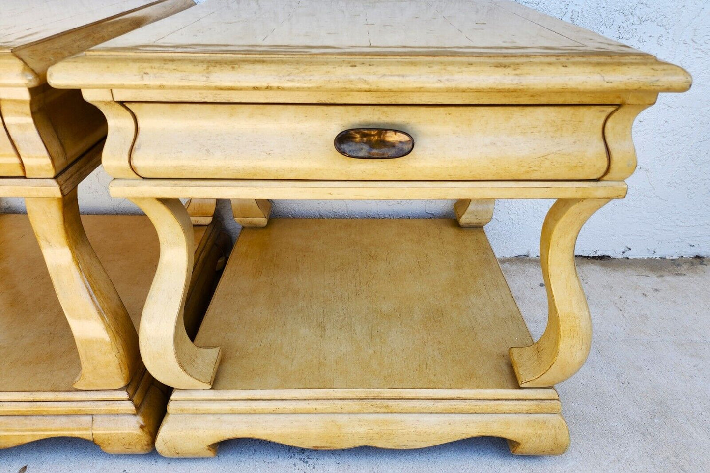 Nightstands Side End Tables Solid Wood Oversized by CENTURY FURNITURE a Pair