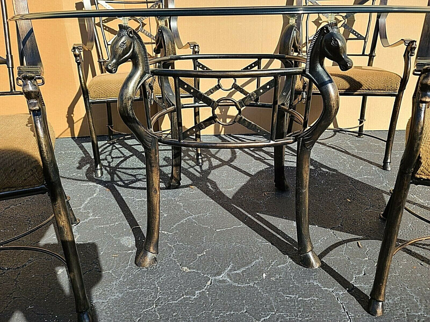 Jacques Adnet Hermes Dining Set Equestrian Horses
