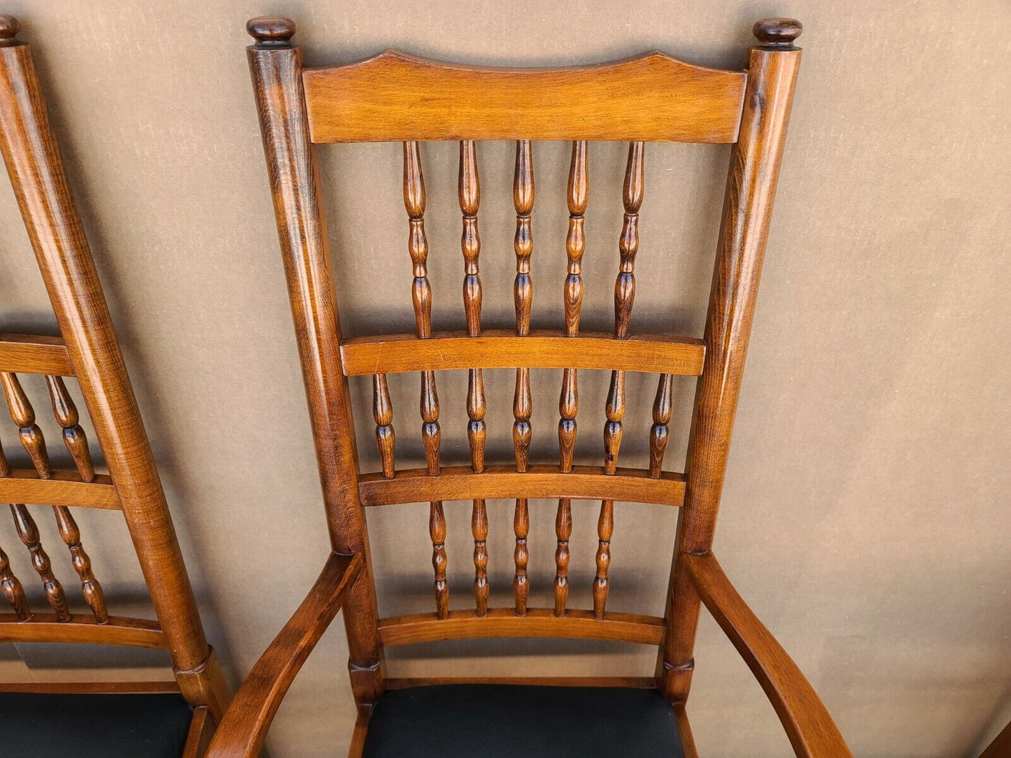 Set of 6 LUIGI LOVATO Tuscan Italian Style Solid Wood Dining Chairs Italy