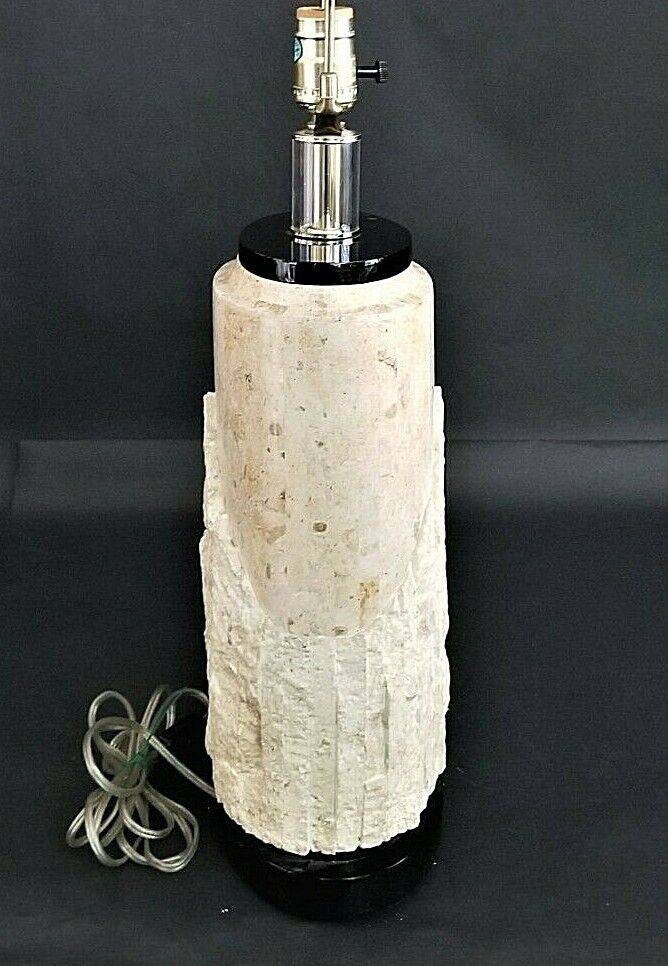 Postmodern MAITLAND SMITH Style Mactan Stone Tessellated Marble Table Lamp