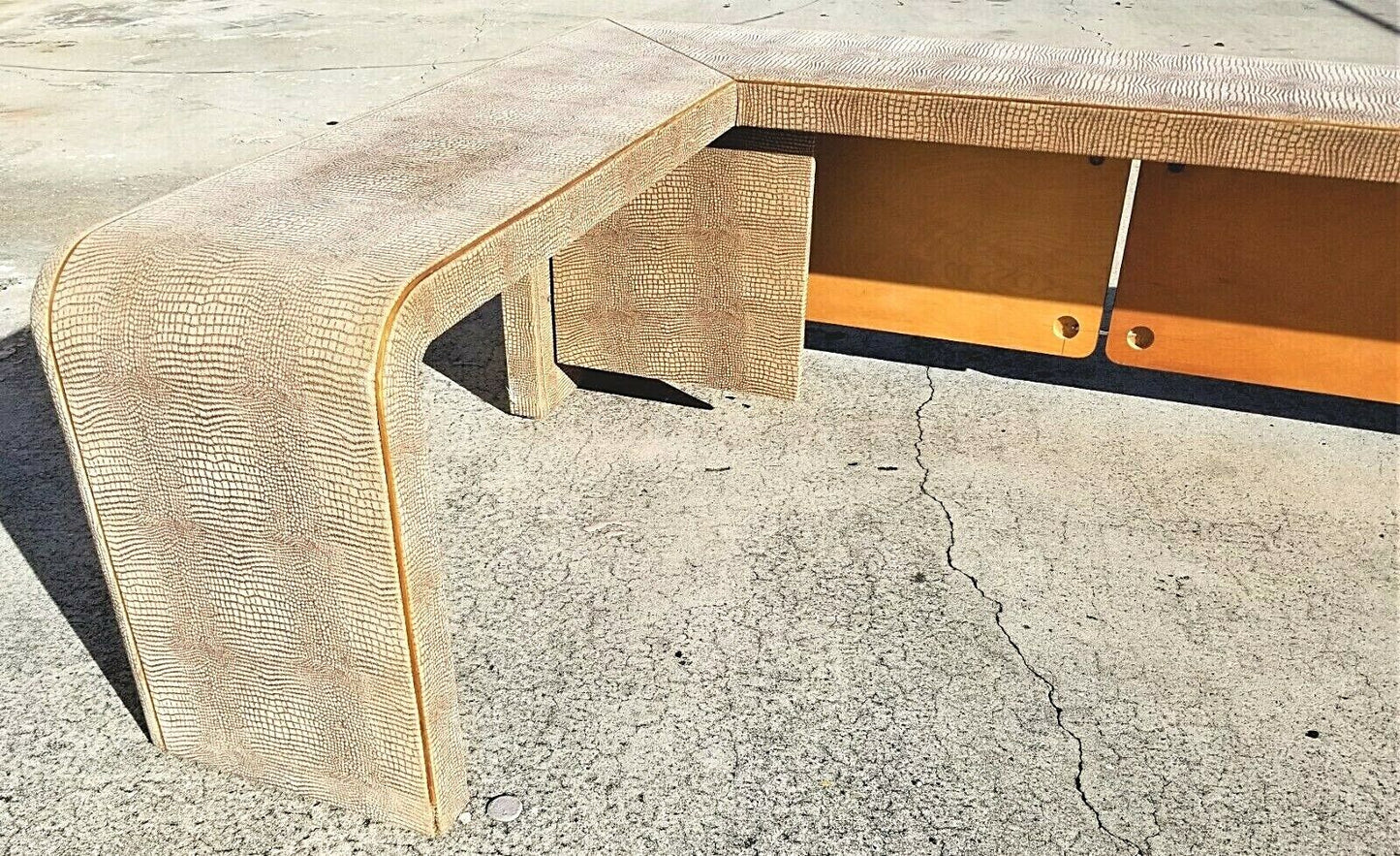 Huge 10 foot DUNBAR Custom Made Mid Century Modern Upholstered L Shaped Bench