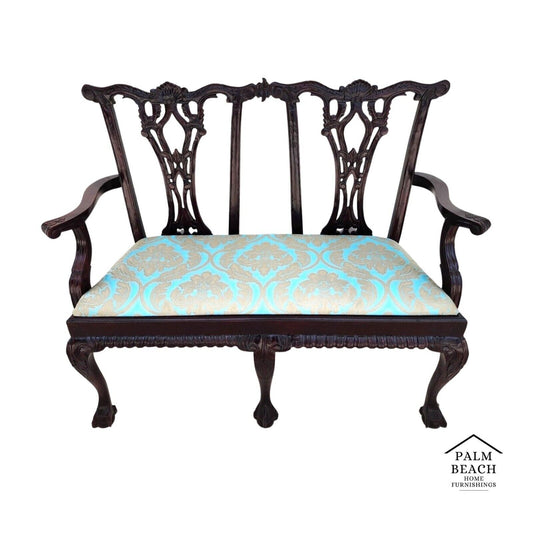 Vintage Chippendale Style Bench or Settee