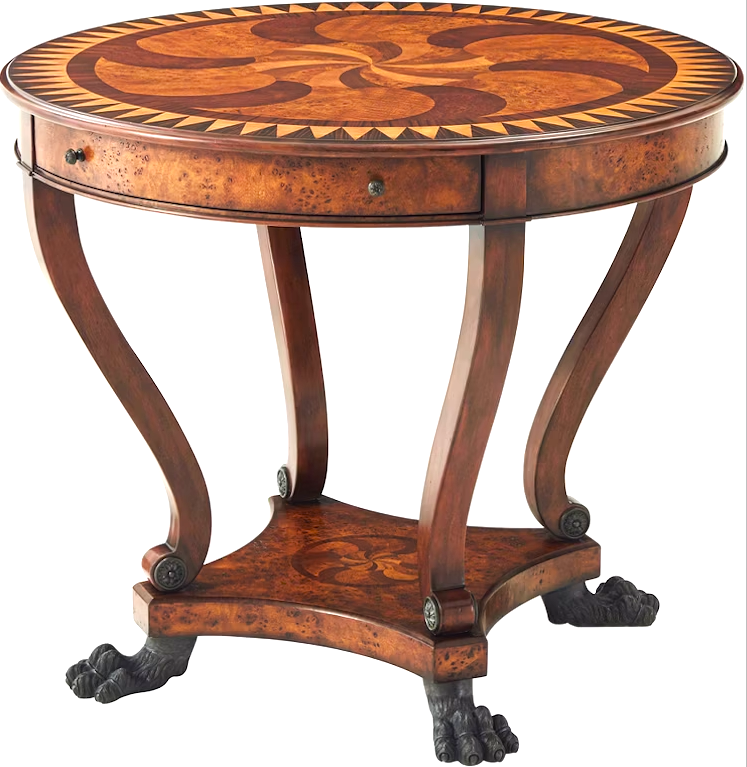 Center Table Swirling Teardrops Essential Collection by Theodore Alexander