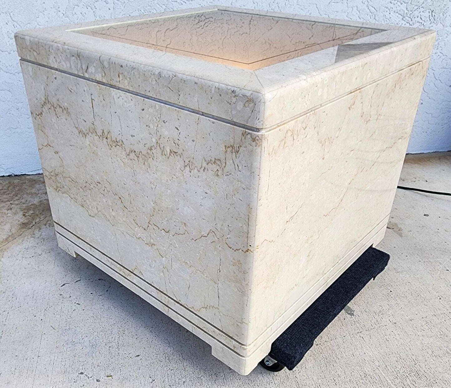 Side Center Table Marble Vintage Lighted Custom Made