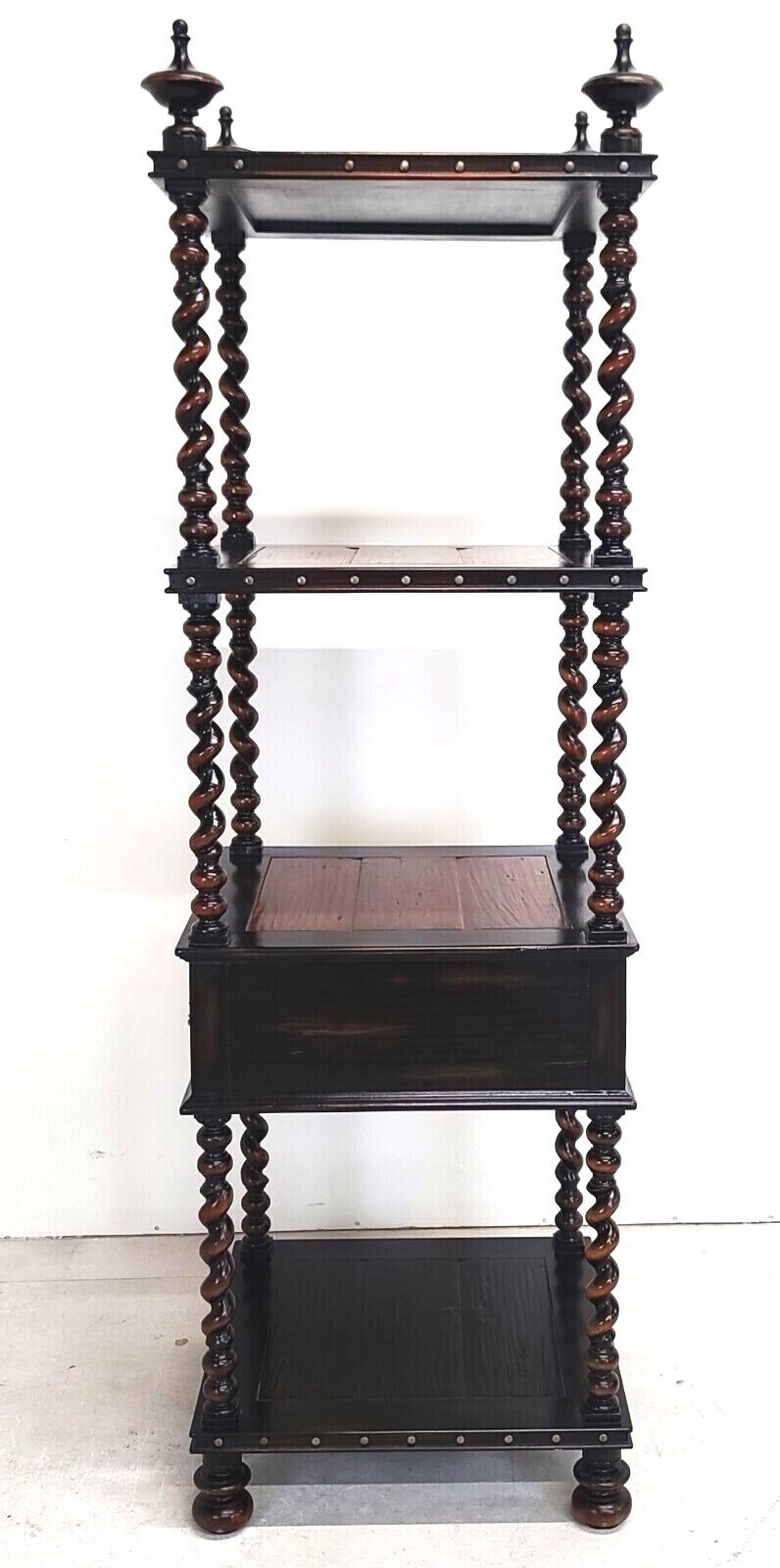 English Style Barley Twist Etagere Display Shelves by JOHN RICHARD
