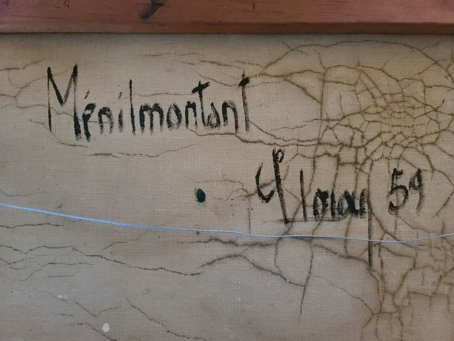 Signed Maurice de Vlaminck Style 1959 French Painting of Menilmontant Paris