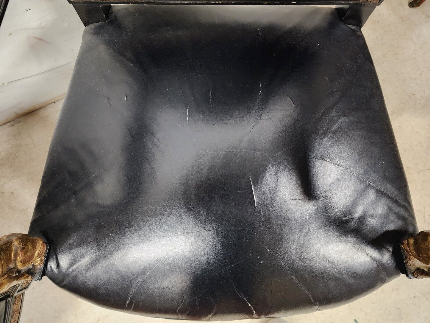 Leather Armchairs Empire Style Mid Century