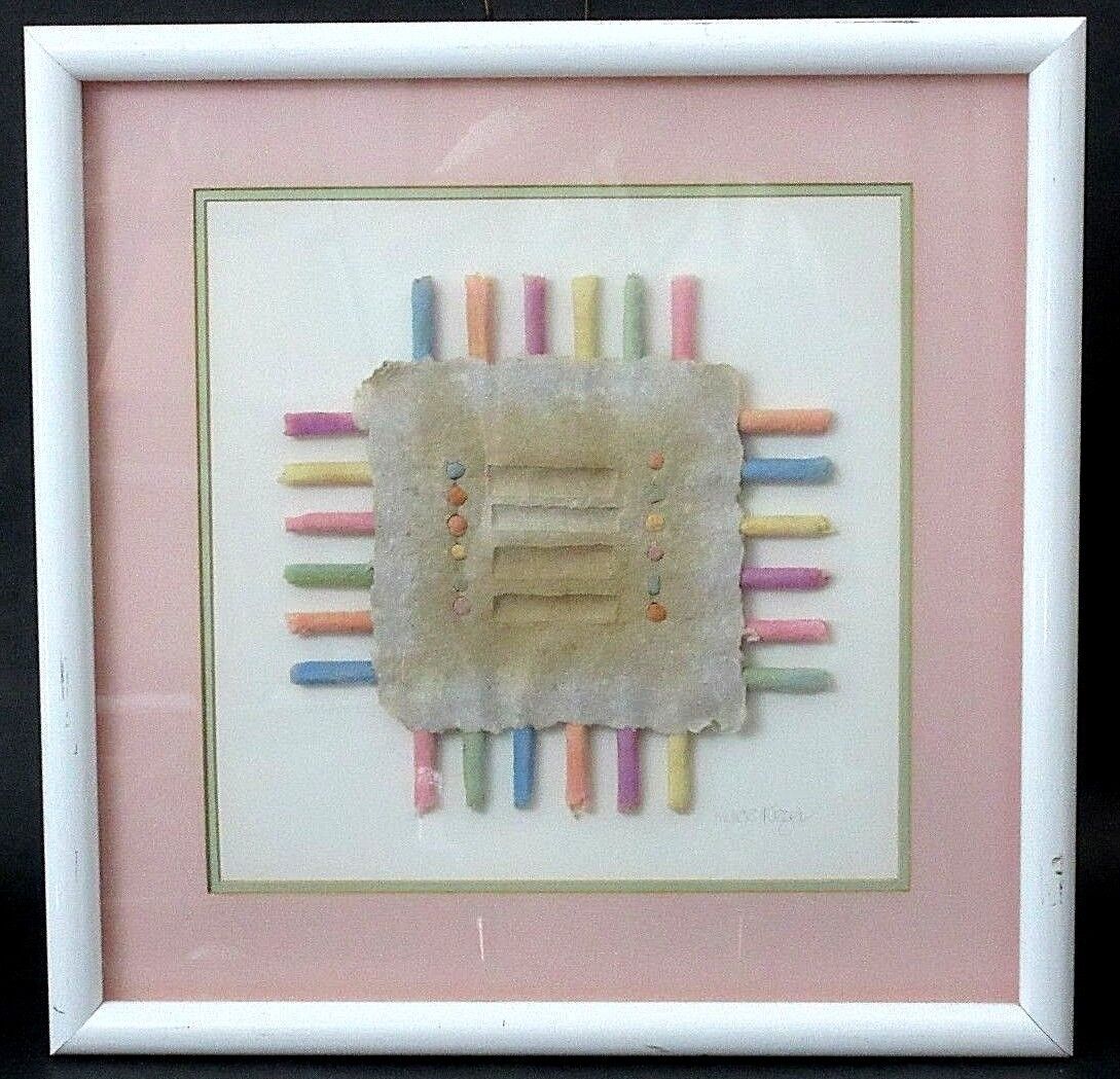 Abstract Michele Tuegel 3D Paper Art Collage Hand Signed