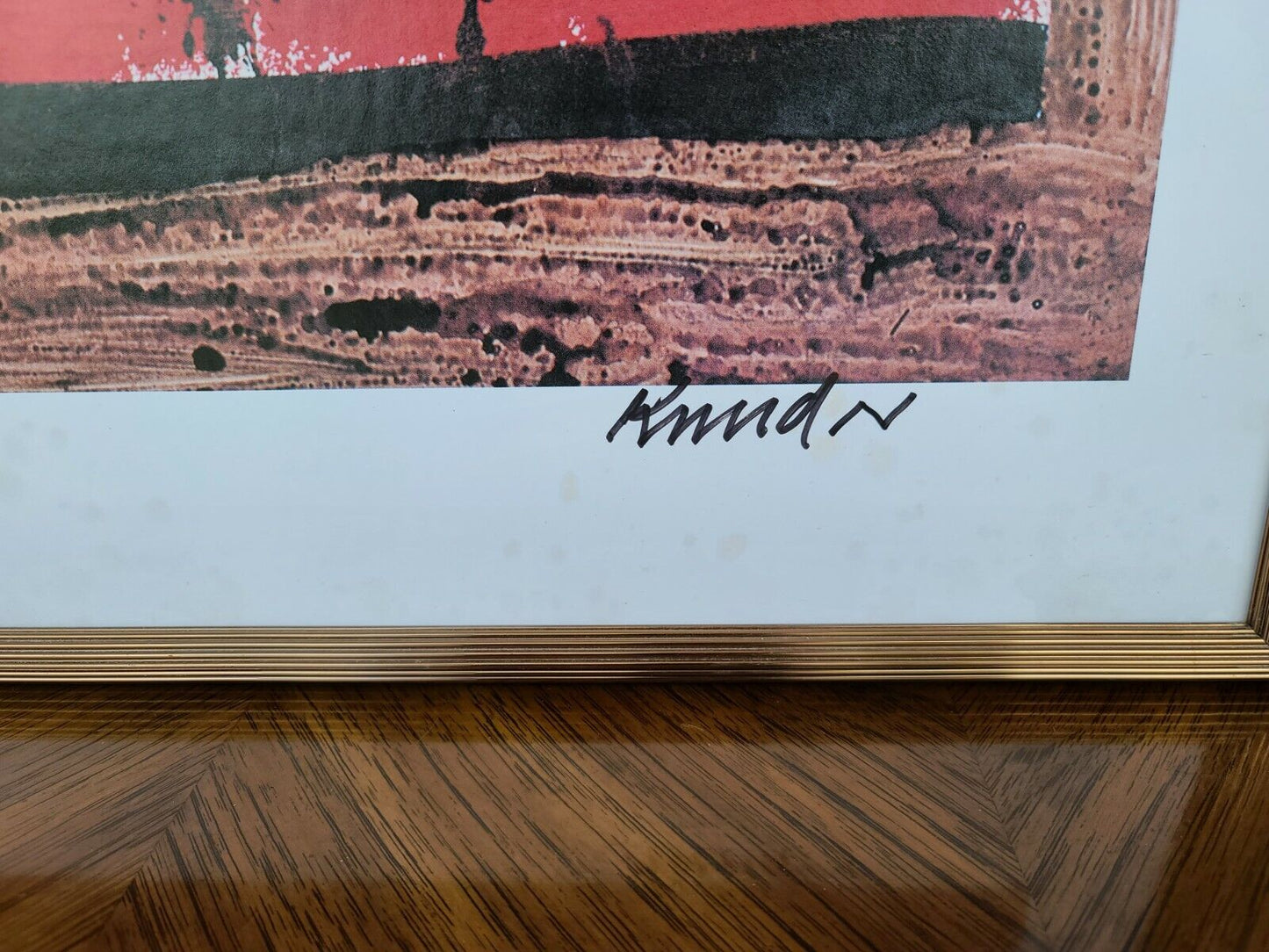 1990's Hand Signed KNUD NIELSEN (Listed Danish) Museum Exhibition Print