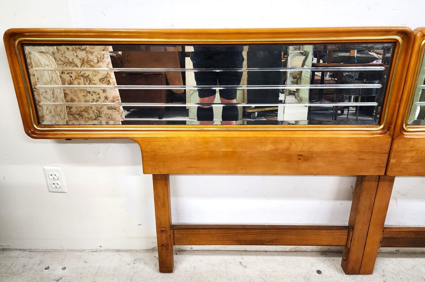 Vintage MCM Queen Headboard By AMERICAN OF MARTINSVILLE