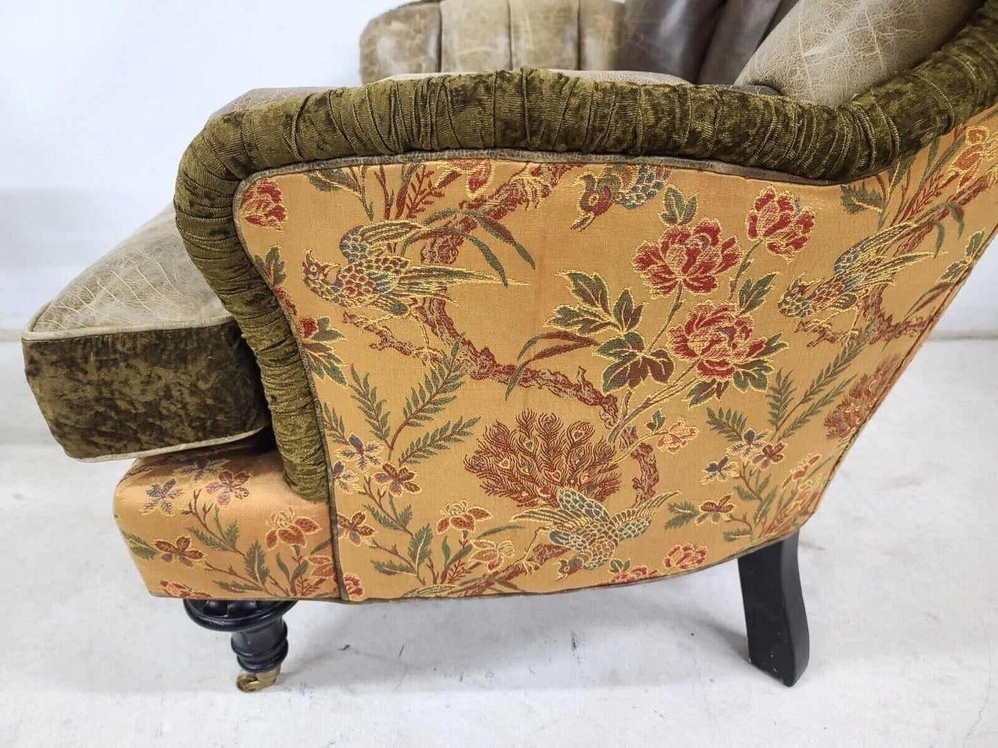 Leather Wingback Library Reading Chair by CAROL HICKS BOLTON for E J VICTOR