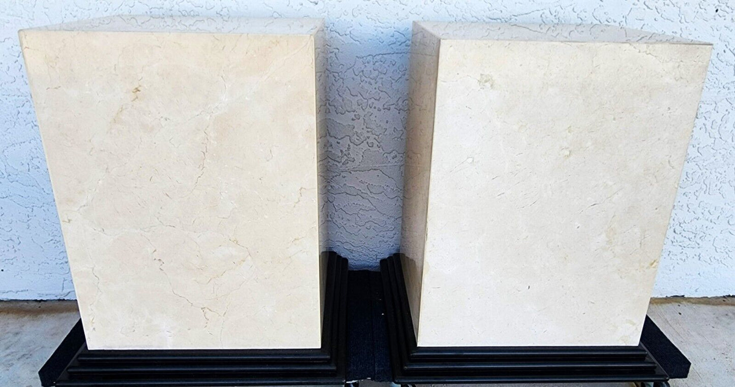 Polished Italian Travertine Marble Dining Table Bases Side Tables Display Stands