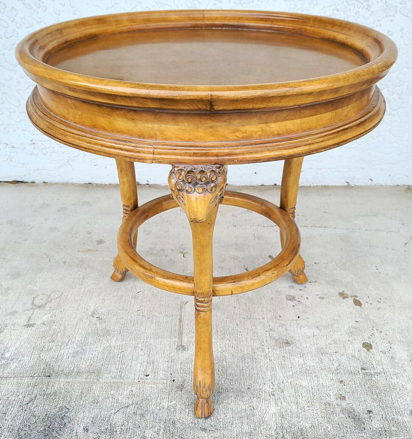 Gueridon Side Center Table with Rams Heads