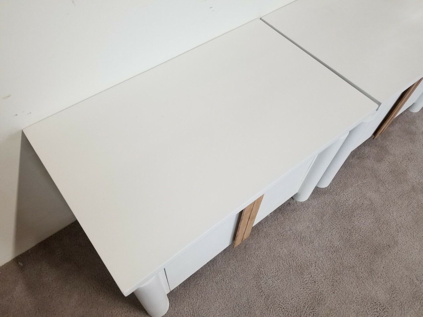 PLATT COLLECTIONS Modern Beach Coastal Nightstand Side Table