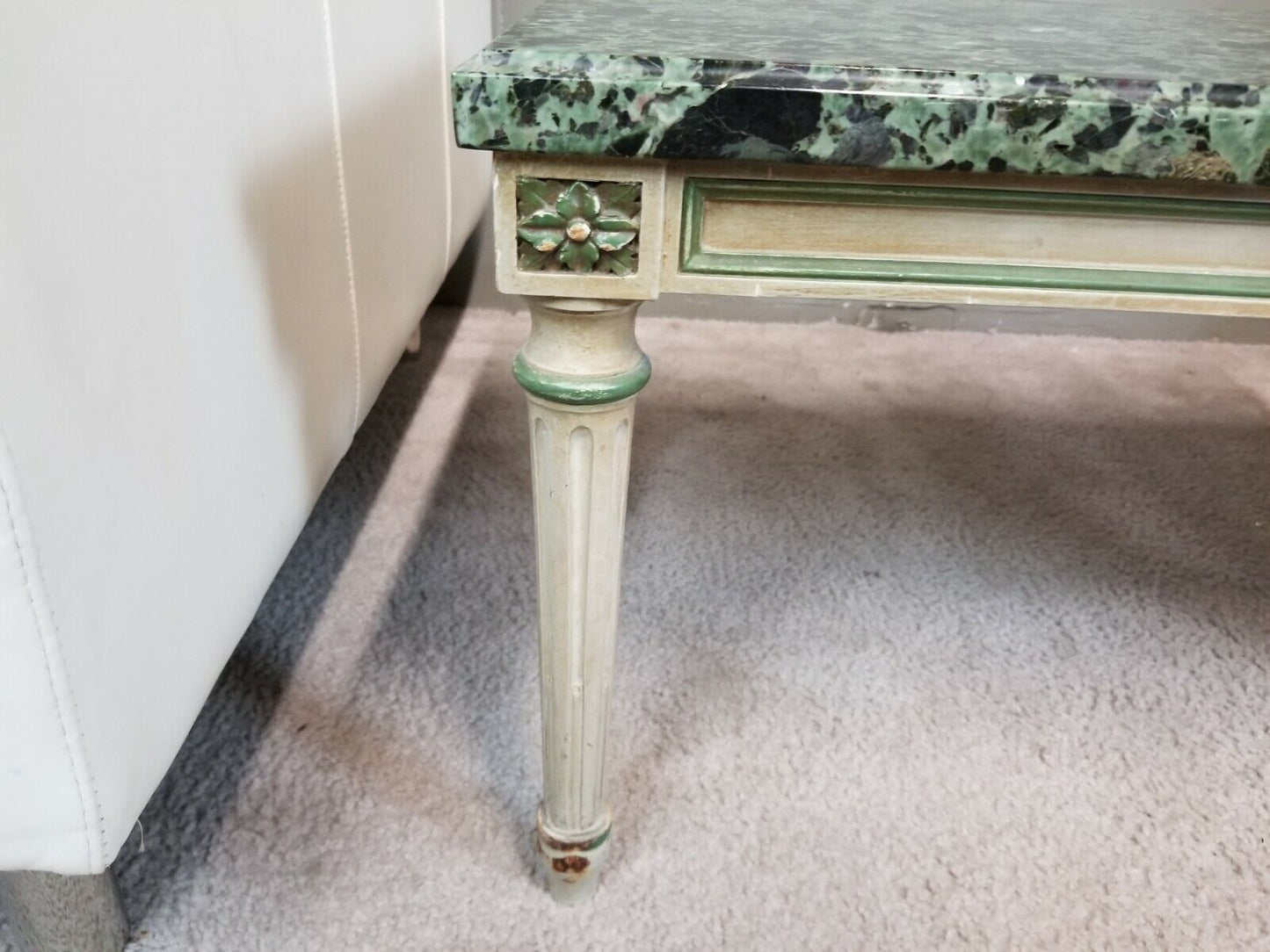 Italian Coffee Table Marble Bench Vintage