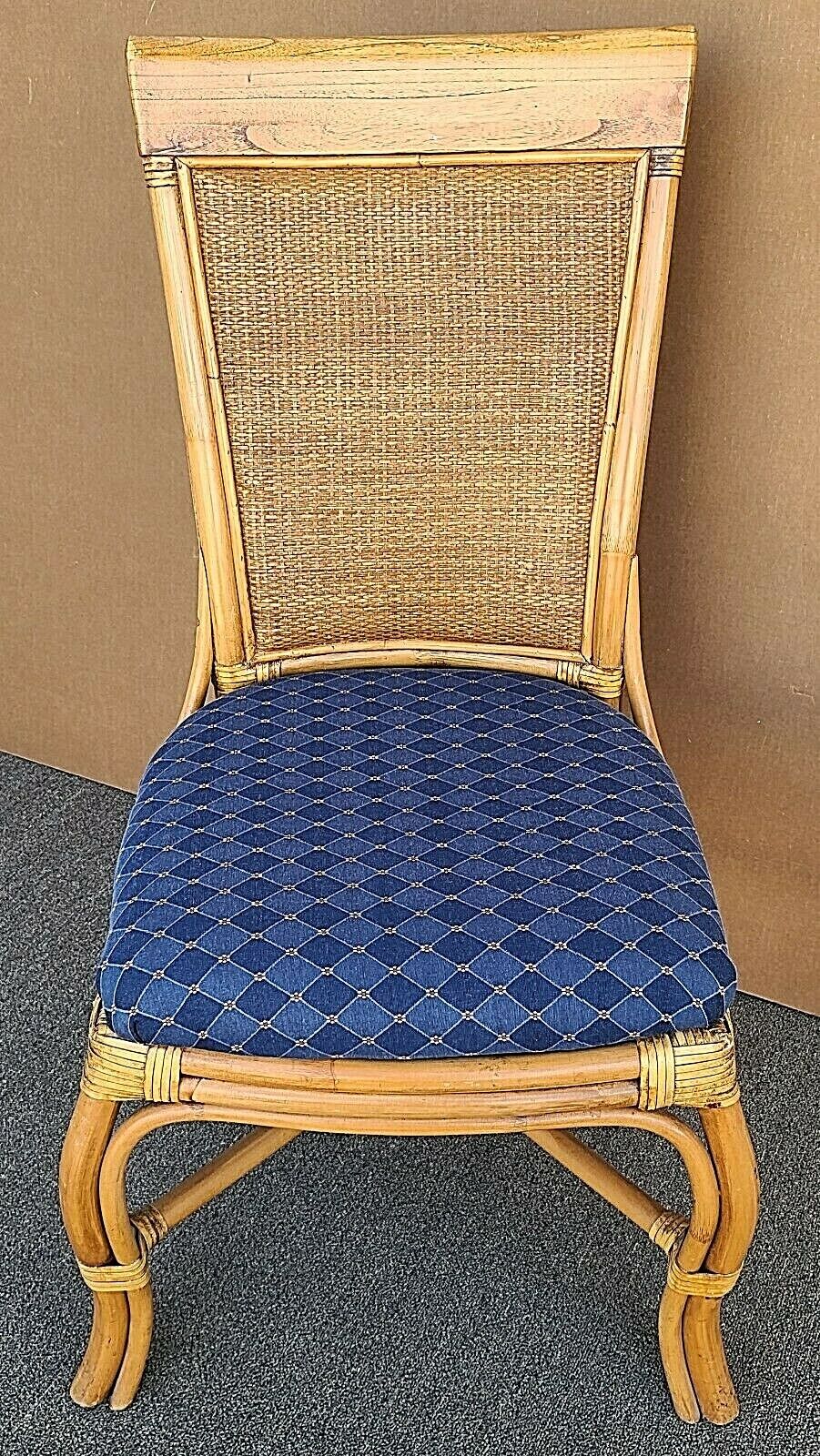 MCM BRAXTON CULLER Rattan Bentwood Bamboo Wicker Dining Desk Accent Chair