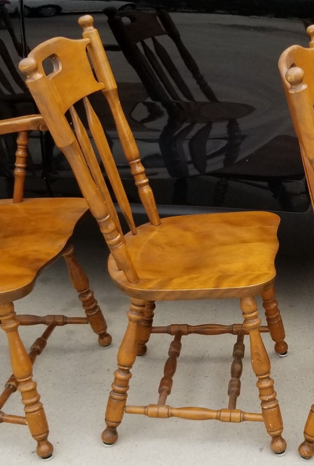(1) Vintage S Bent Colonial Side Dining Chair Model 973 751 (Rare Style)