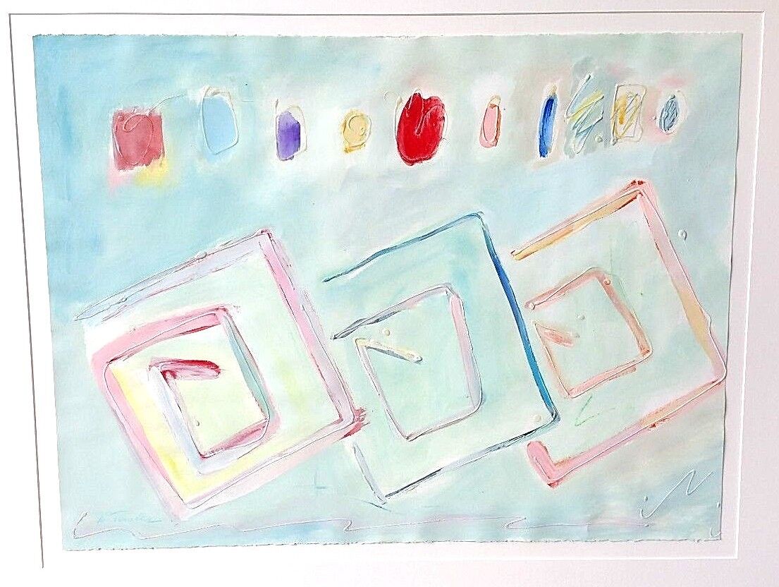 Large Billy Hork Galleries Signed B Terrler Abstract Oil Painting