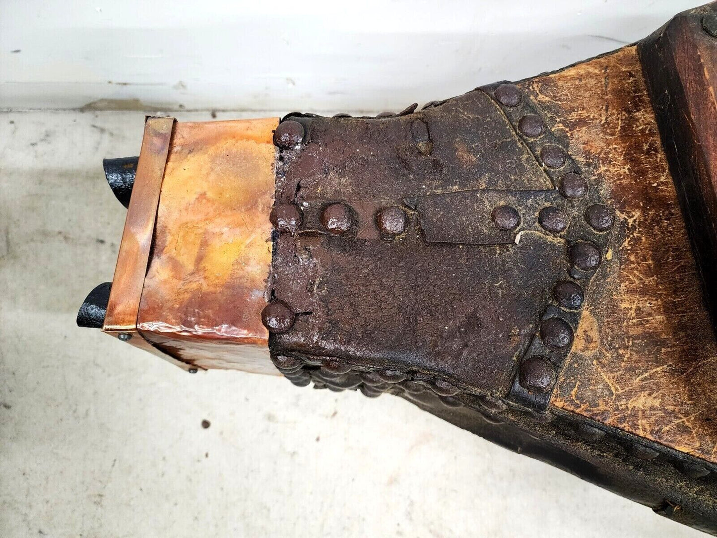 1800s French Blacksmith Bellows Rustic Coffee Table