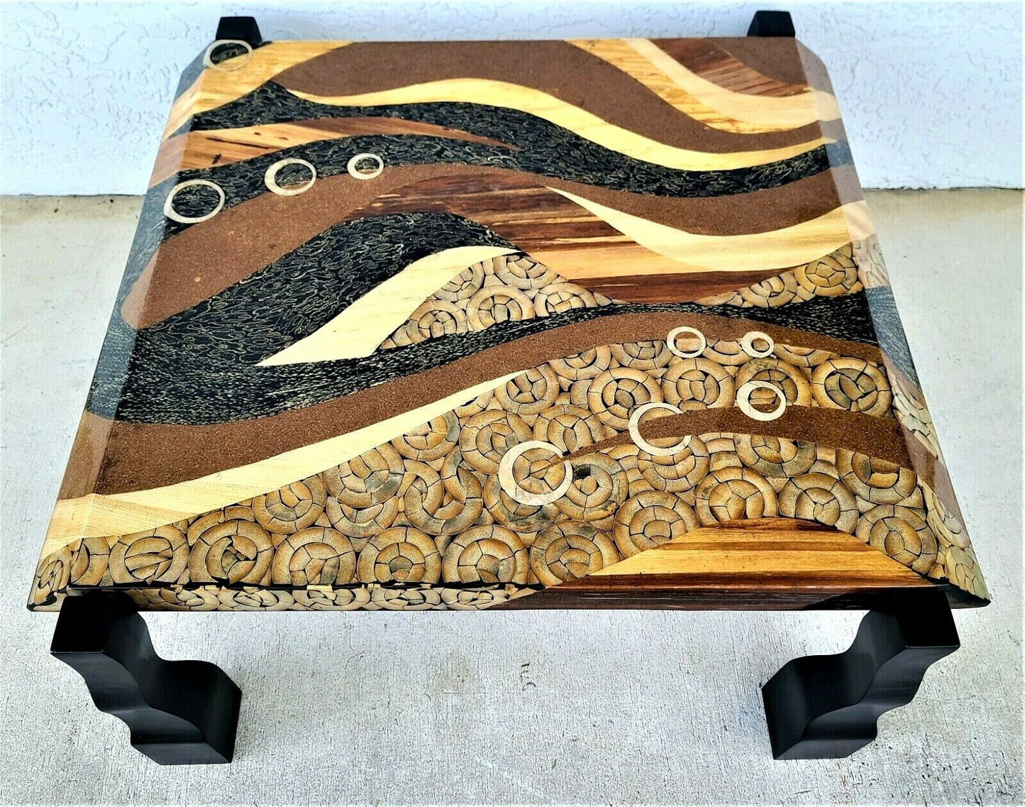 Contemporary MARQUIS OF BEVERLY HILLS Lacquered Organic Collage Coffee Table