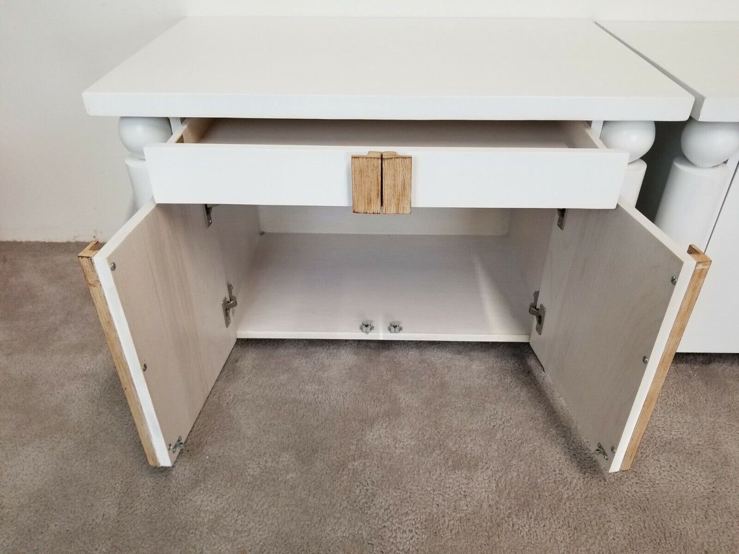 PLATT COLLECTIONS Modern Beach Coastal Nightstand Side Table