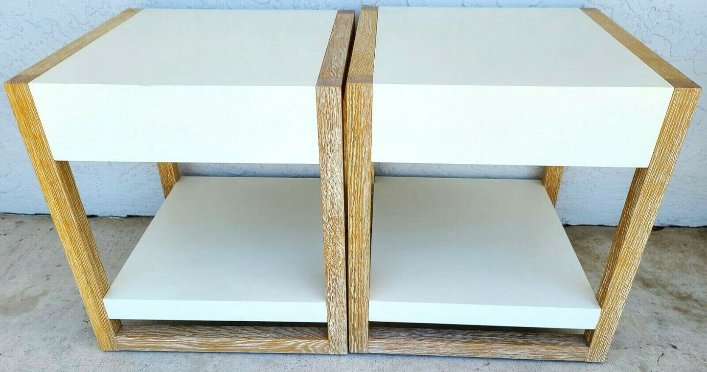 Pair of SERENA & LILY Side End Tables Nightstands with Drawers