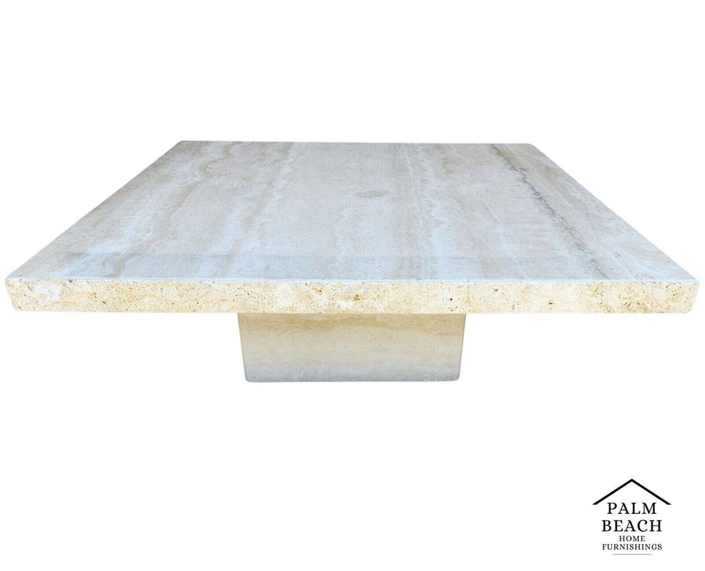 Travertine Coffee Table Italian Live Edge 1970s by STONE INTERNATIONAL