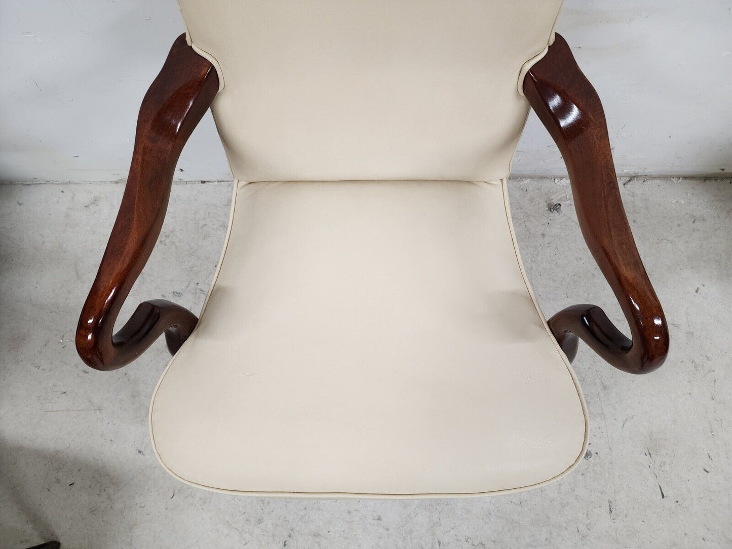 Guerin Leather Armchair Solid Wood by LEATHERCRAFT
