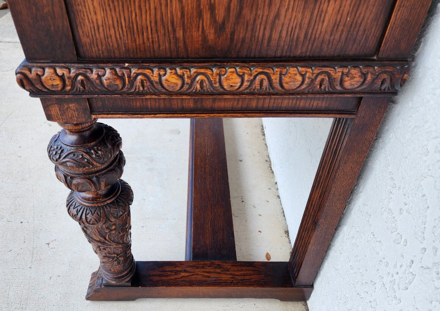 Antique Buffet Sideboard TV Table Oak Early 1900s