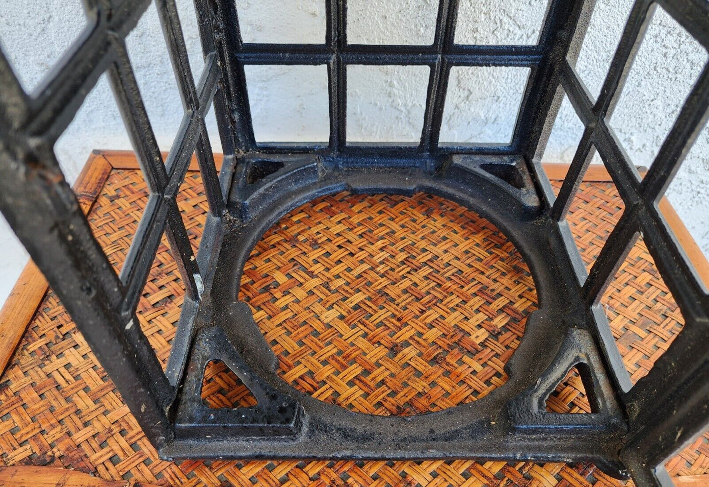 Iron Candle Lantern Mid Century Huge 30 Pounds