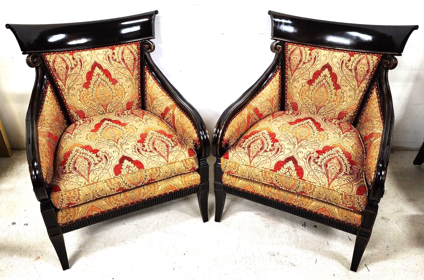 Pair of Regency Style Lounge Chairs