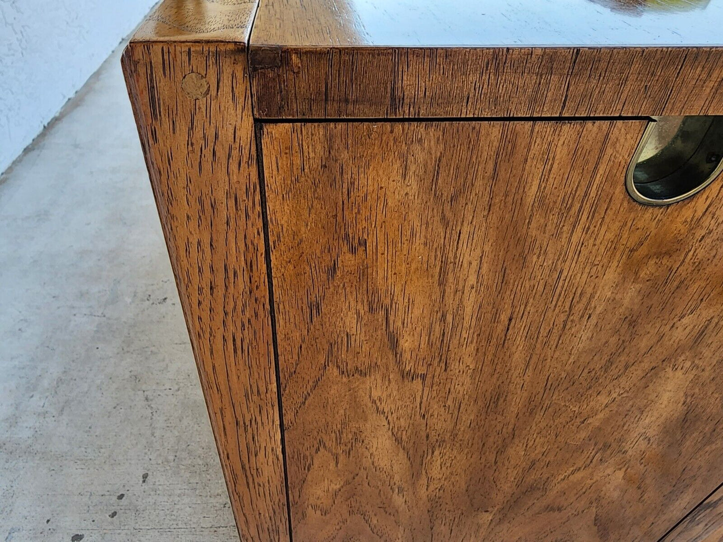 Vintage Dry Bar Buffet Sideboard Campaign Style PREFACE By DREXEL