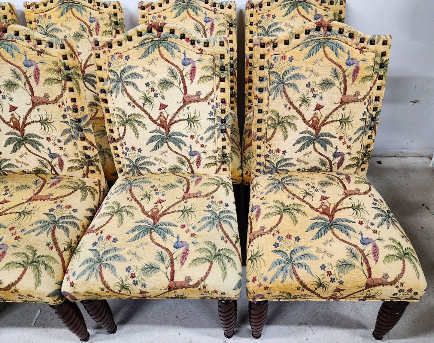 Tropical Jungle Dining Chairs Set of 8