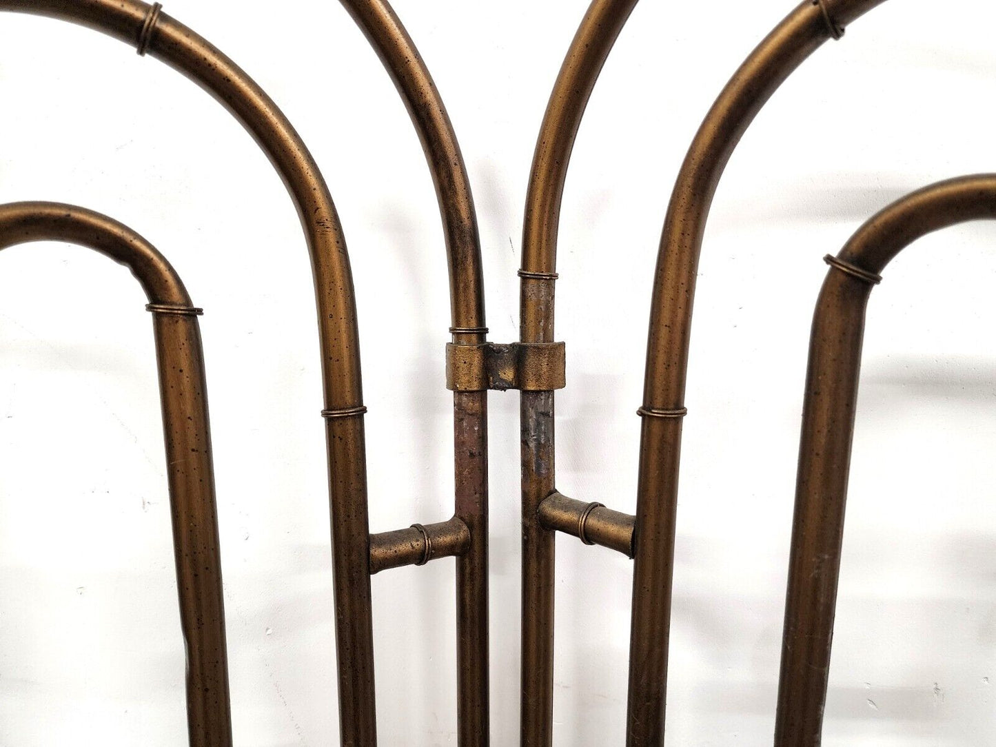 Vintage Room Divider Screen Paravant Regency Steampunk Steel