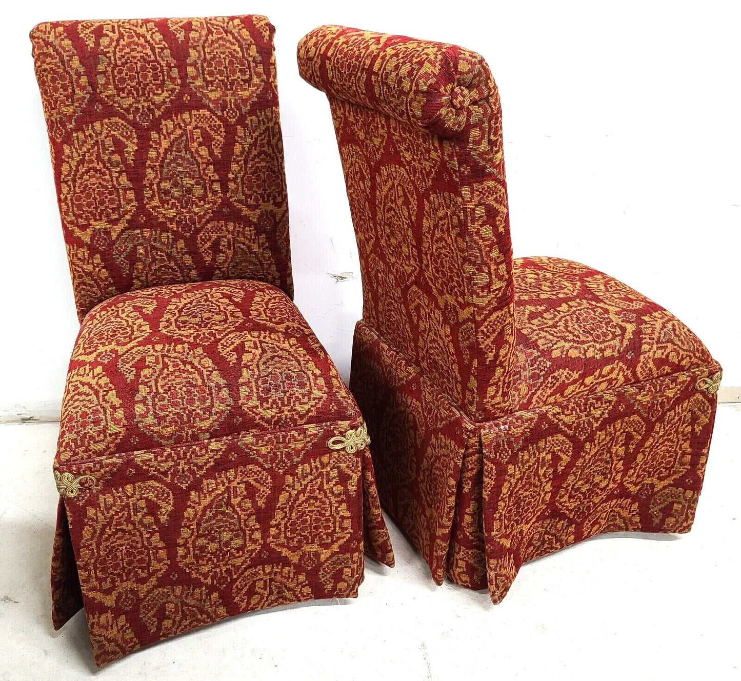 Pair of Rolling Parsons Dining Chairs by LANE VENTURE