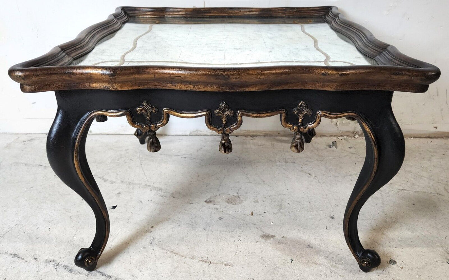 French Louis XVI Églomisé Mirror Top Coffee Table by JOHN RICHARD